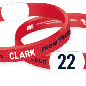FROM THE LOGO Clark 22 Red 3D Smart Pebble Tech™ Baller Bands