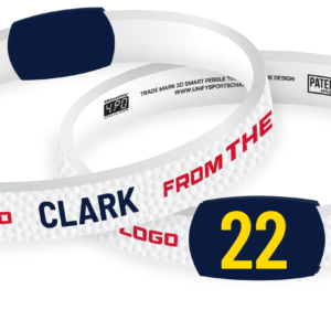 FROM THE LOGO Clark 22 White 3D Smart Pebble Tech™ Baller Bands