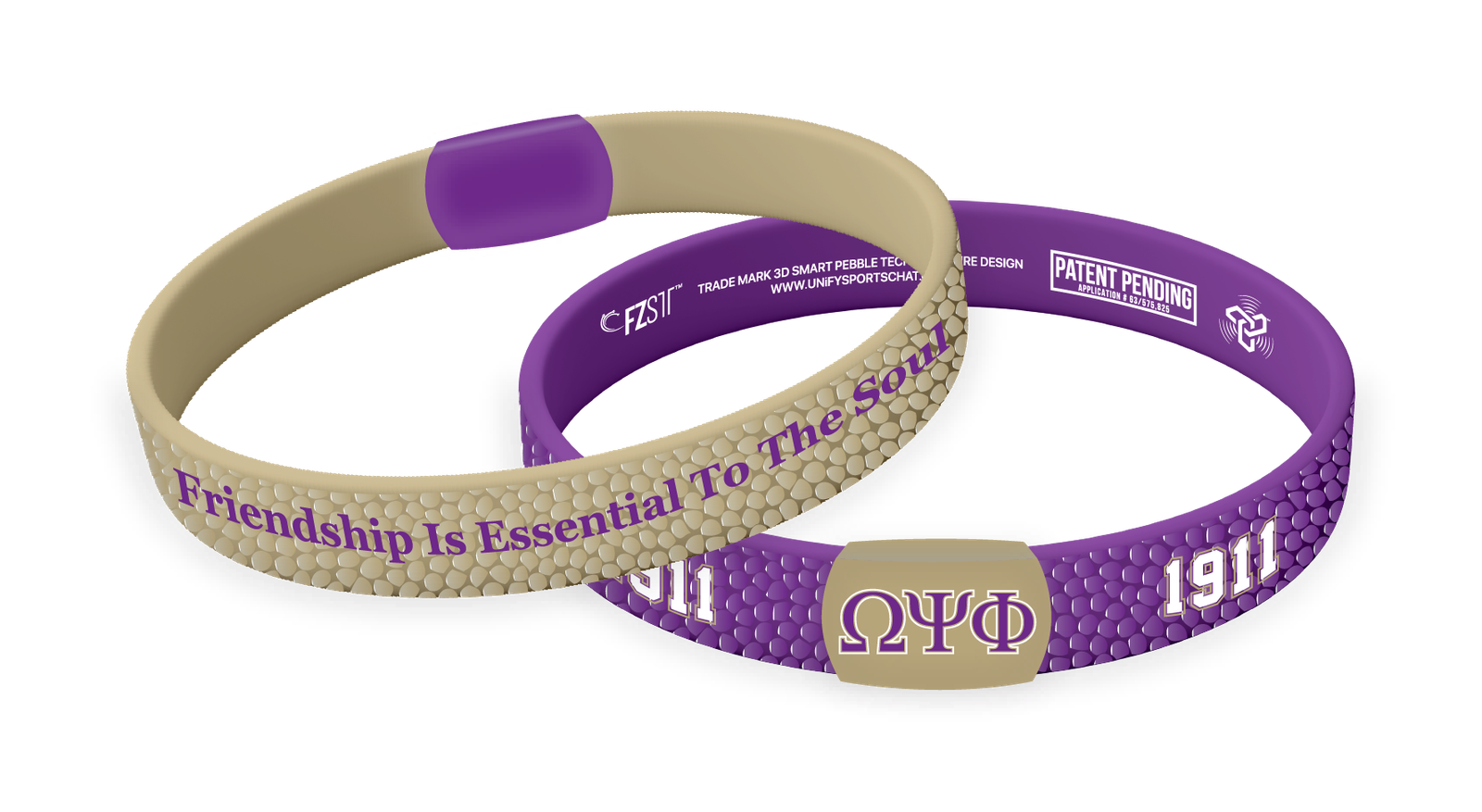 3D Smart PT™ BB_Omega Psi Phi_ Old Gld/Pur_A